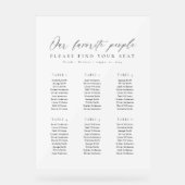 6 Tables Favorite People Acrylic Seating Chart アクリルサイン (正面)