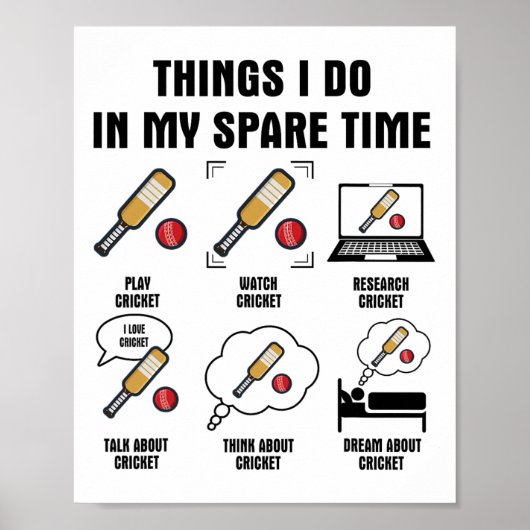 6 Things I Do In My Spare Time - Cricket  ポスター (正面)