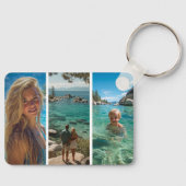 6 Vertical Strip Boho Photo Collage キーホルダー (正面)