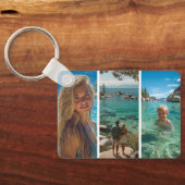 6 Vertical Strip Boho Photo Collage キーホルダー (裏面)