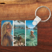 6 Vertical Strip Boho Photo Collage キーホルダー (正面)