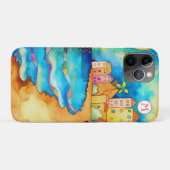 *~*  6 Watercolor Sea Beach Umbrella Sand Case-Mate iPhoneケース (裏面(横))