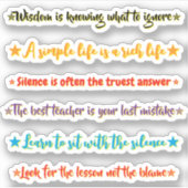 6 Wise Quotes | Motivational & Inspirational シール (正面)