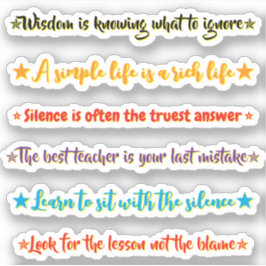 6 Wise Quotes | Motivational & Inspirational シール