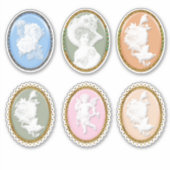 6 x美しいスクラップブック作りカード作成ギフトカメラ シール (正面)