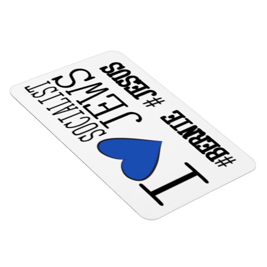 6 x 4カーマグネットI愛する社会主義ユダヤ人 マグネット (右側)