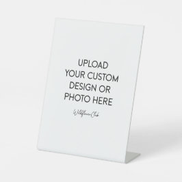 6" x 8" Plastic Pedestal Stand Sign 台座サイン