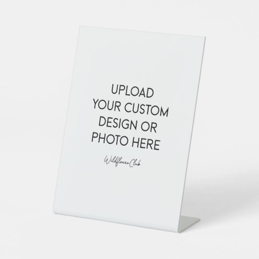 6" x 8" Plastic Pedestal Stand Sign 台座サイン (正面)