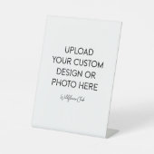 6" X 8" Plastic Pedestal Stand Sign 台座サイン (正面)