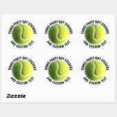 6 x Tennis Ball with Custom Personalized Text 3" ラウンドシール (シート)