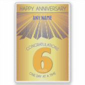 6 Year | Golden Ray 12 Step CUSTOM NAME シール (正面)