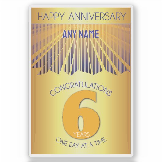 6 Year | Golden Ray 12 Step CUSTOM NAME シール (正面)