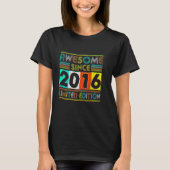 6 Year Old  Awesome Since 2016 6th Birthday Retro Tシャツ (正面)