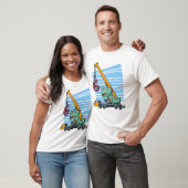 6 years 6th Birthday Mobile Crane Dinosaur Tシャツ (ユニセックス)