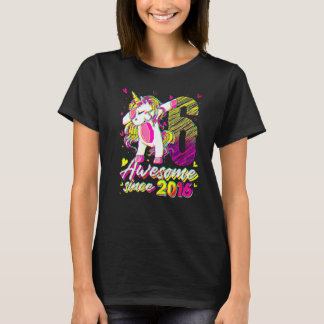 6 Years Old Unicorn Dabbing 6th Birthday Girl Unic Tシャツ