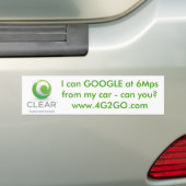 6MpsのGOOGLE バンパーステッカー (車上)