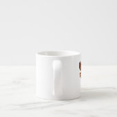 6oz Mini Reindeer Latte Mug with Festive Santa Ha エスプレッソカップ (裏面)