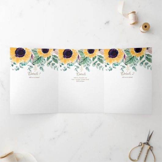 6pgひまわり素朴のテーマ結婚式 プログラム (内部)