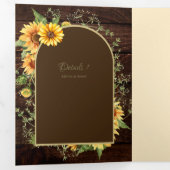 6pg木のひまわり素朴をテーマにした結婚式 プログラム (内部最初)