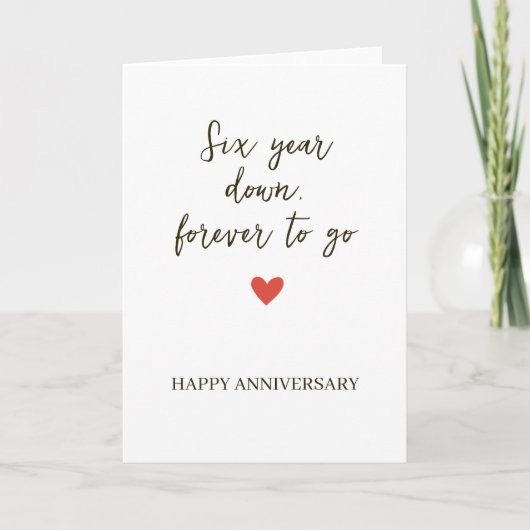 6st Anniversary – Six Year Down Forever to Go カード (正面)