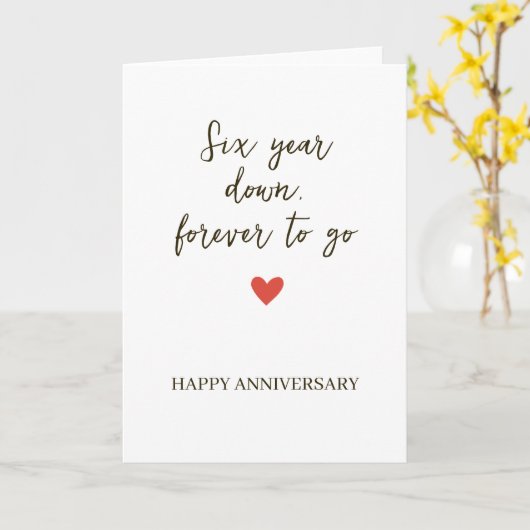 6st Anniversary – Six Year Down Forever to Go カード (黄色い花)