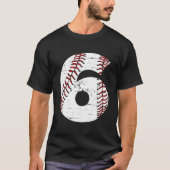 6Thまたは6野球シックス Tシャツ (正面)
