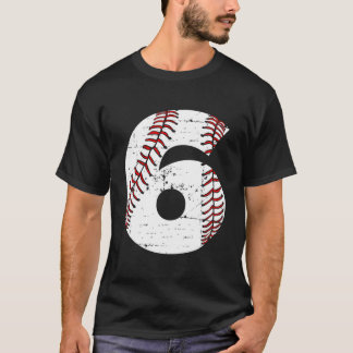 6Thまたは6野球シックス Tシャツ