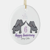 6thアイアン結婚象の記念日 セラミックオーナメント (右)