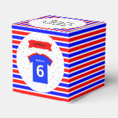 6thバースデーパーティーカスタム文字スポーツ フェイバーボックス (裏面サイド)