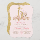 6thリトルプリンセス誕生日招待状 招待状 (正面/裏面)