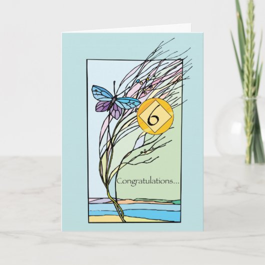 6th Anniversary 12 Step Recovery Support, Encourag カード (正面)