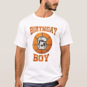 6th Birthday Boy Basketball Tシャツ (正面)