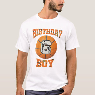 6th Birthday Boy Basketball Tシャツ