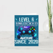 6th Birthday Boy Level 6 Gamer 6 Year Video Game P カード (正面)