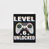 6th Birthday Boy Level 6 Unlocked Video Gamer 6 Ye カード (正面)