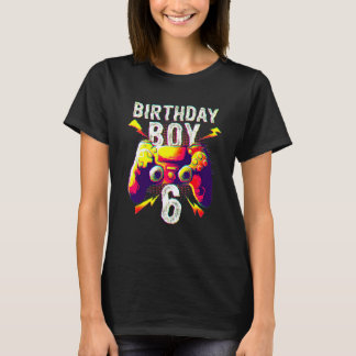 6th Birthday Boy Video Gamer 6 Year Old Funny Gami Tシャツ
