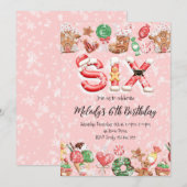 6th Birthday Christmas Party Invitation 招待状 (正面/裏面)
