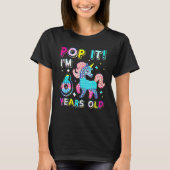 6th Birthday Fidget Toy Pop It Birthday Girl 6 Yea Tシャツ (正面)