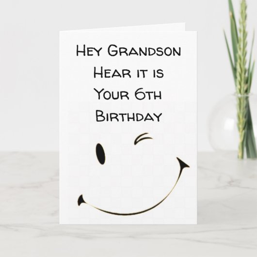 ***6th BIRTHDAY GRANDSON*** Card カード (正面)