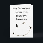 ***6th BIRTHDAY GRANDSON*** Card カード<br><div class="desc">HOPE THAT YOUR BIRTHDAY ****IS AS SPECIAL AS YOU ARE**** THANK YOU FOR STOPPING BY 1 OF MY 8 STORES AND REMEMBER YOU CAN CHANGE THE VERSE INSIDE AND OUT!!!!!</div>