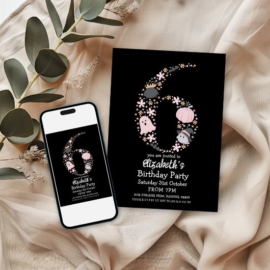 6th Birthday Halloween  招待状