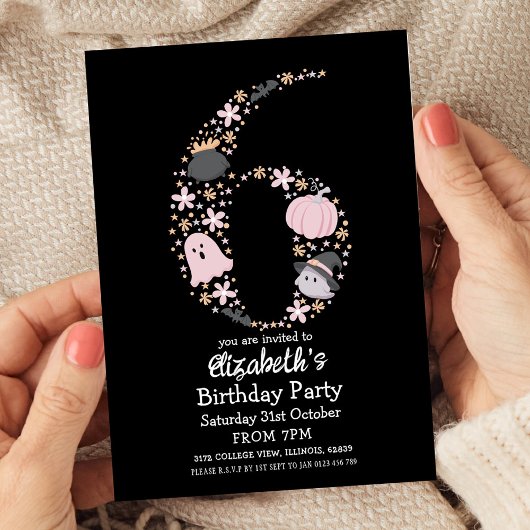 6th Birthday Halloween  招待状