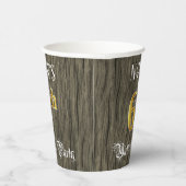 6th Birthday Party — フェイク金ゴールド&ウッドフェイク・ルックス 紙コップ (右)