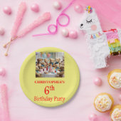 6th Birthday Party Teddy Bearsパーティー ペーパープレート (パーティー)