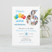 6th birthday photo collage number 6 Boy 招待状 (スタンド正面)