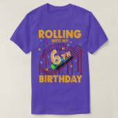 6th Birthday Rollercoaster Amusement Park Boys Gir Tシャツ (デザイン正面)