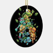 6th Birthday Sea Turtle Tortoise Theme Party 6 Yea セラミックオーナメント (右)