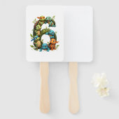 6th Birthday Sea Turtle Tortoise Theme Party 6 Yea ハンドファン (正面&裏面)