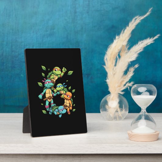 6th Birthday Sea Turtle Tortoise Theme Party 6 Yea フォトプラーク (側面)