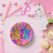 6th Cute Rainbow Gold Glitter ペーパーボウル (パーティー)